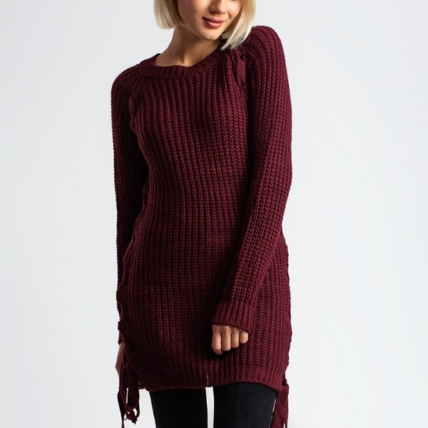 Модный удлиненный свитер VOK-5131