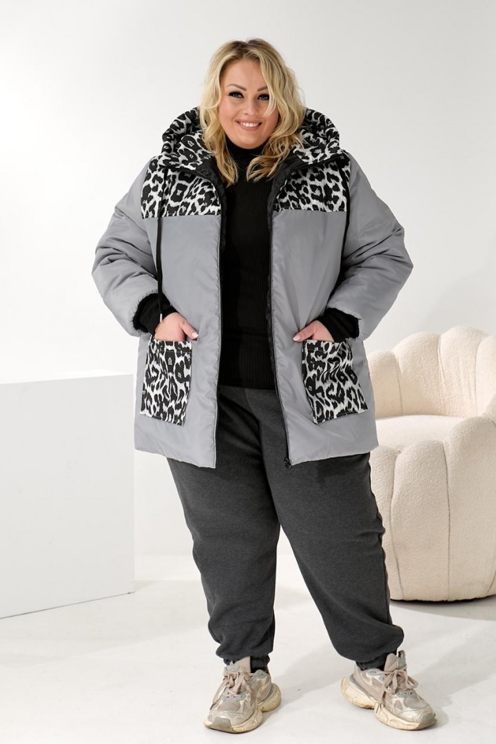 Женская батальная зимняя куртка DV-R3707A1350