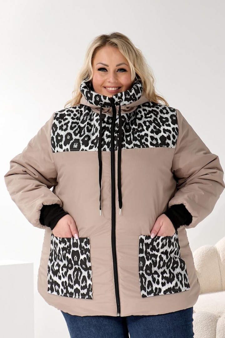 Женская батальная зимняя куртка DV-R3707A1350