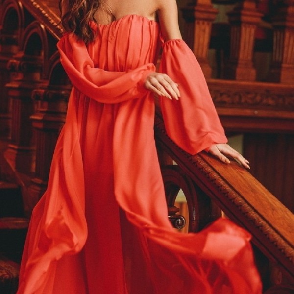 Романтичное платье из шифона VK-H501