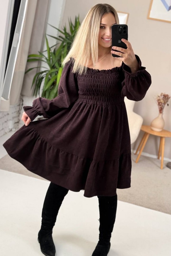 Молодежное платье на резинке IMMA-438A520