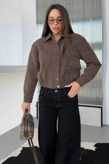 Шкіряна стильна куртка INNA-06A1200