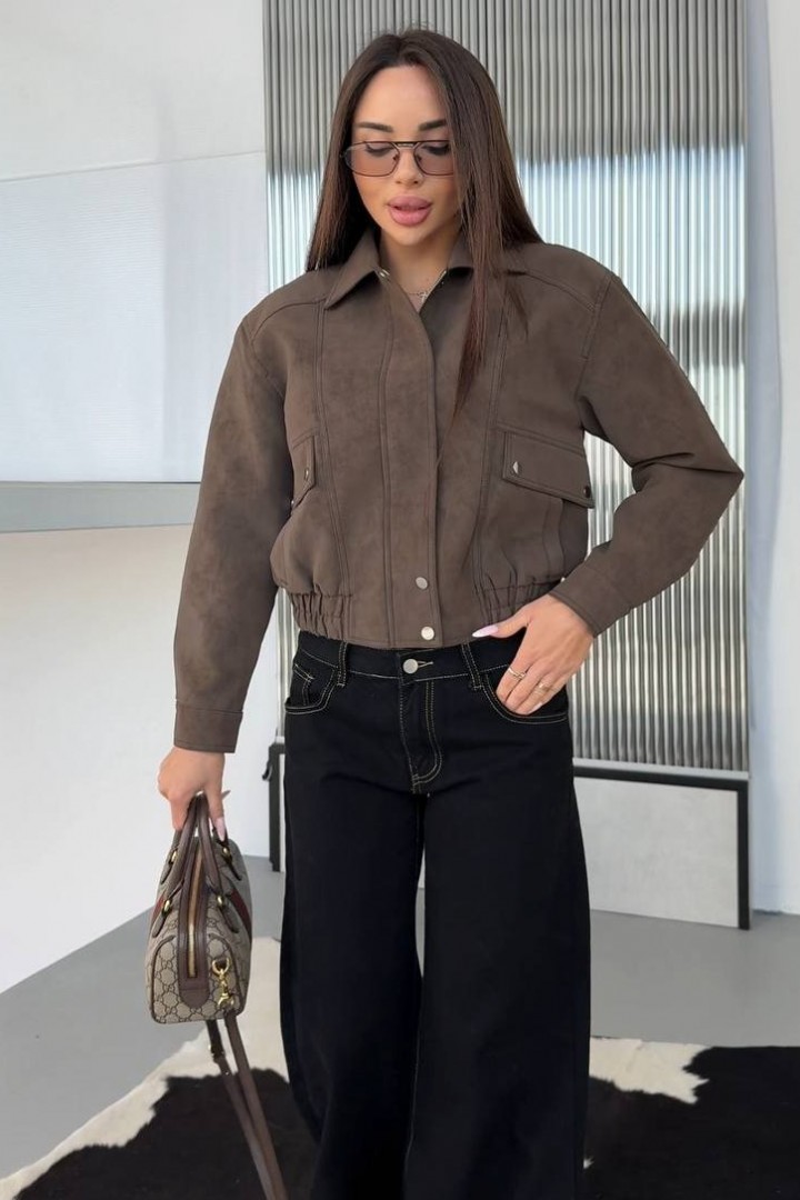 Шкіряна стильна куртка INNA-06A1200