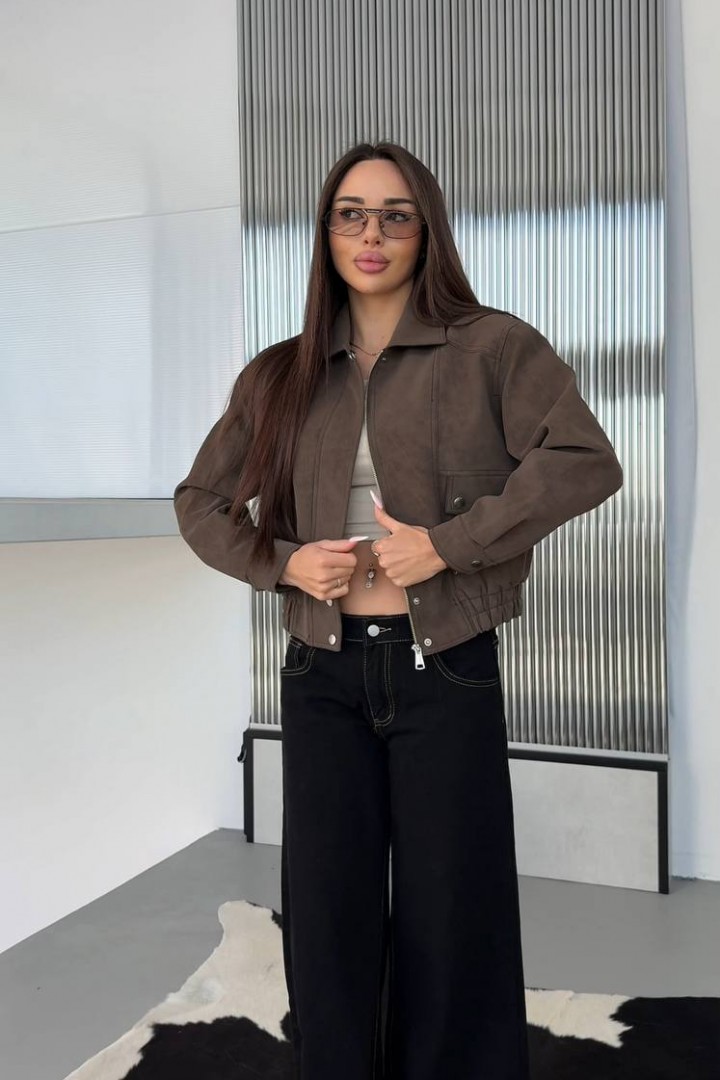 Шкіряна стильна куртка INNA-06A1200