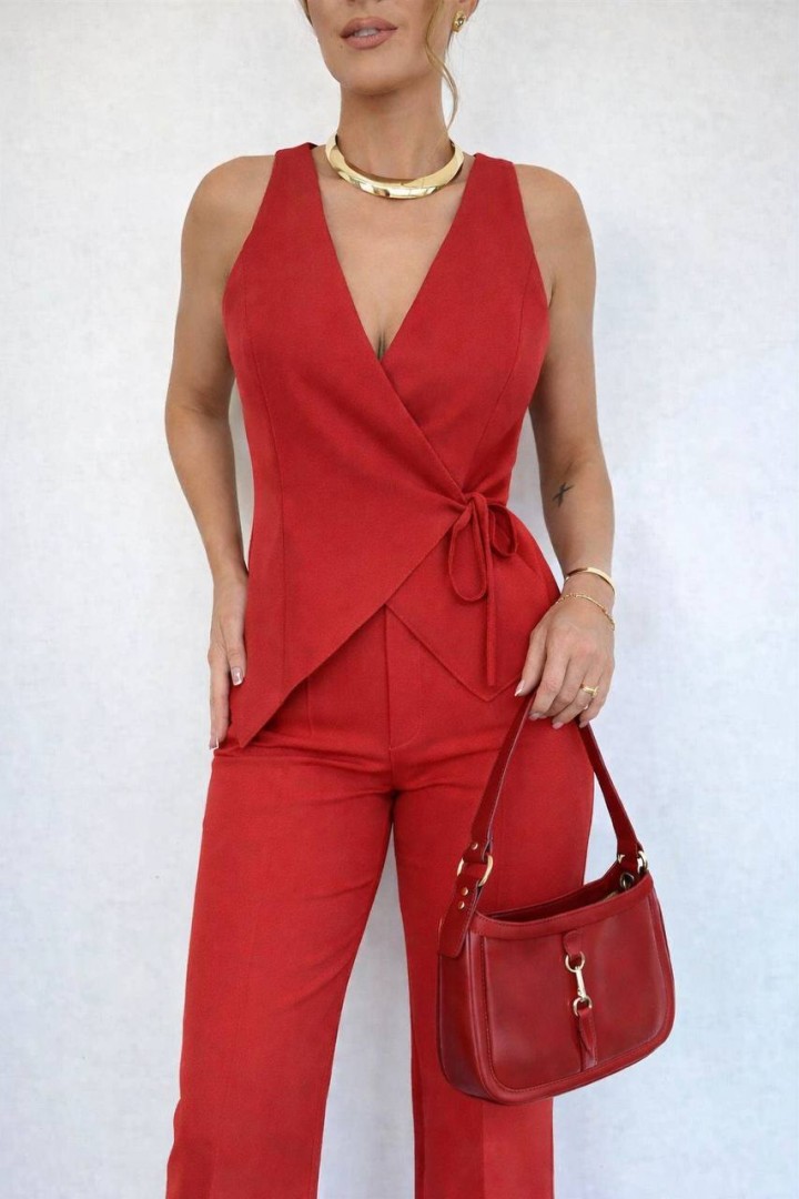 Костюм з асиметричною жилеткою KC-0527A650