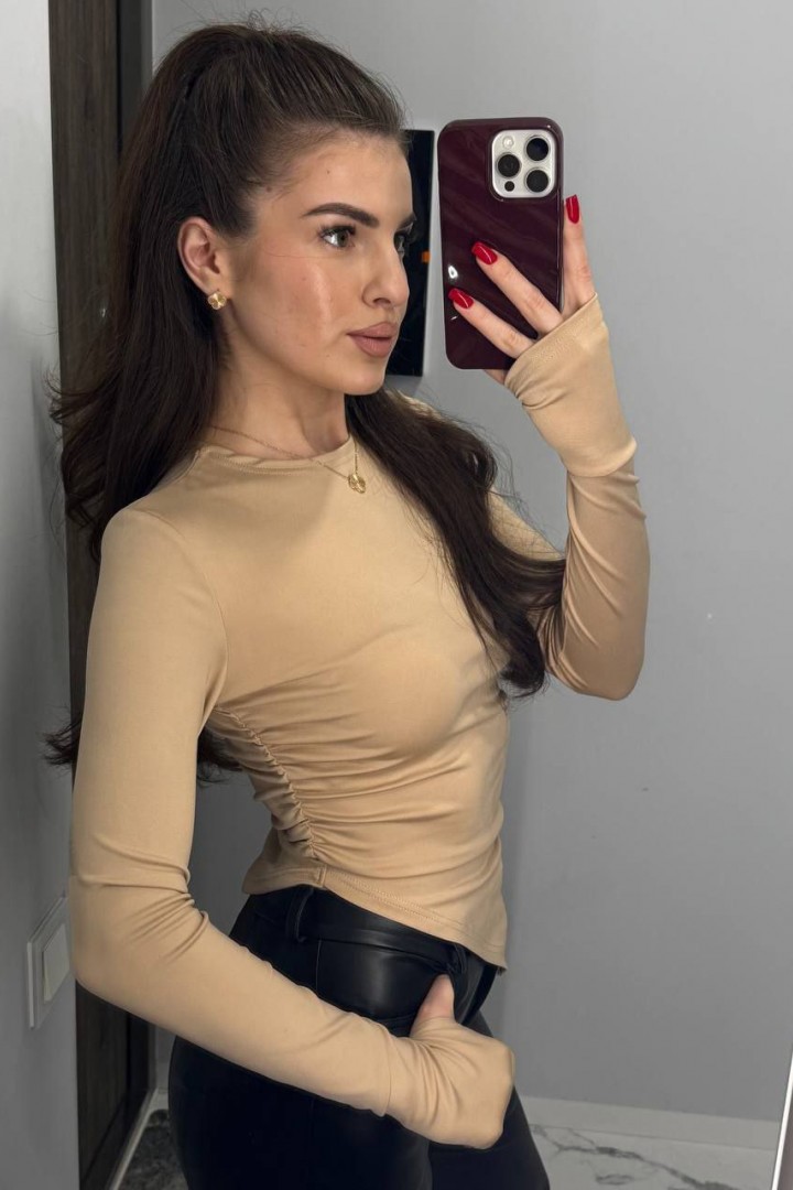 Стильный ассиметричный лонгслив MIK-3098A180