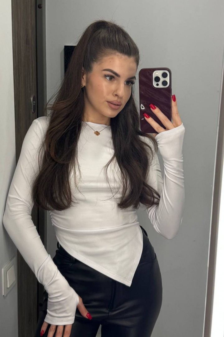 Стильный ассиметричный лонгслив MIK-3098A180