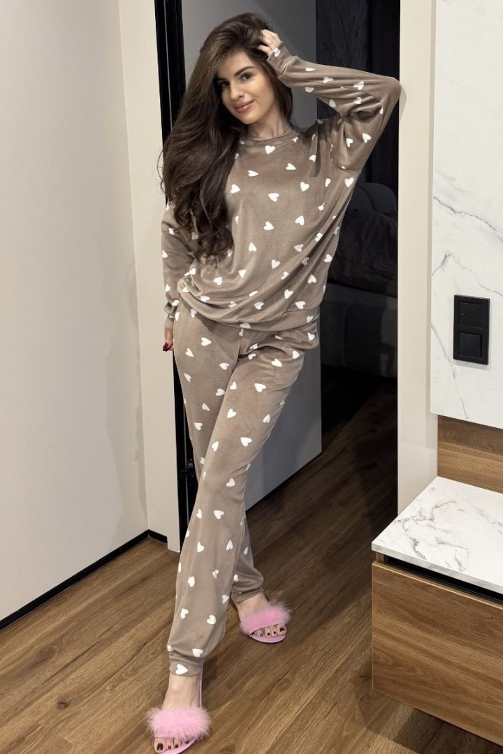 М’який домашній комплект з принтом MIK-1682A750