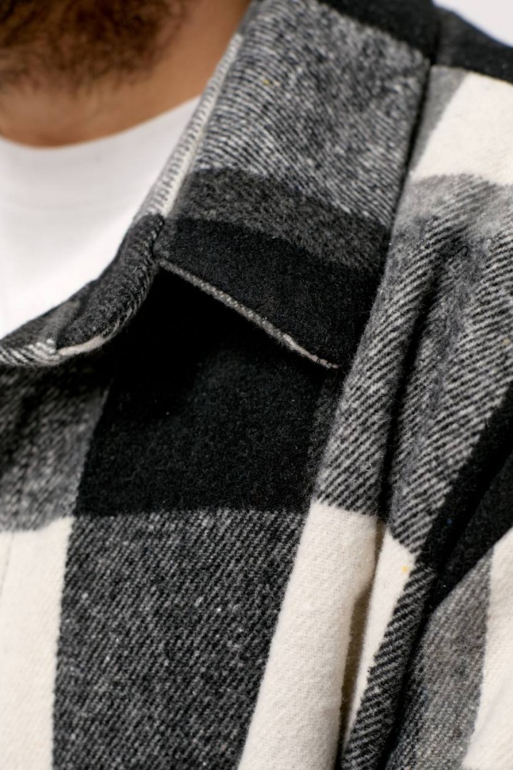 Теплая мужская рубашка в клетку MIK-1703A570