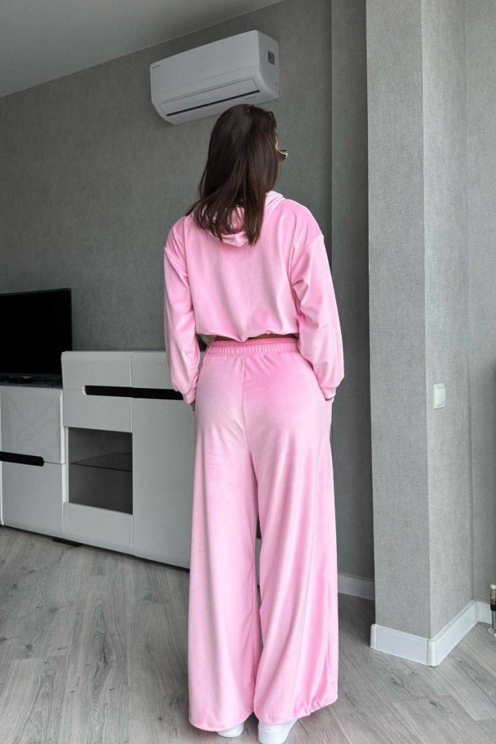 Велюровий костюм з укороченим худі MIK-2498A630