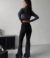 Брюки клеш с корсетным поясом MIK-2673A330