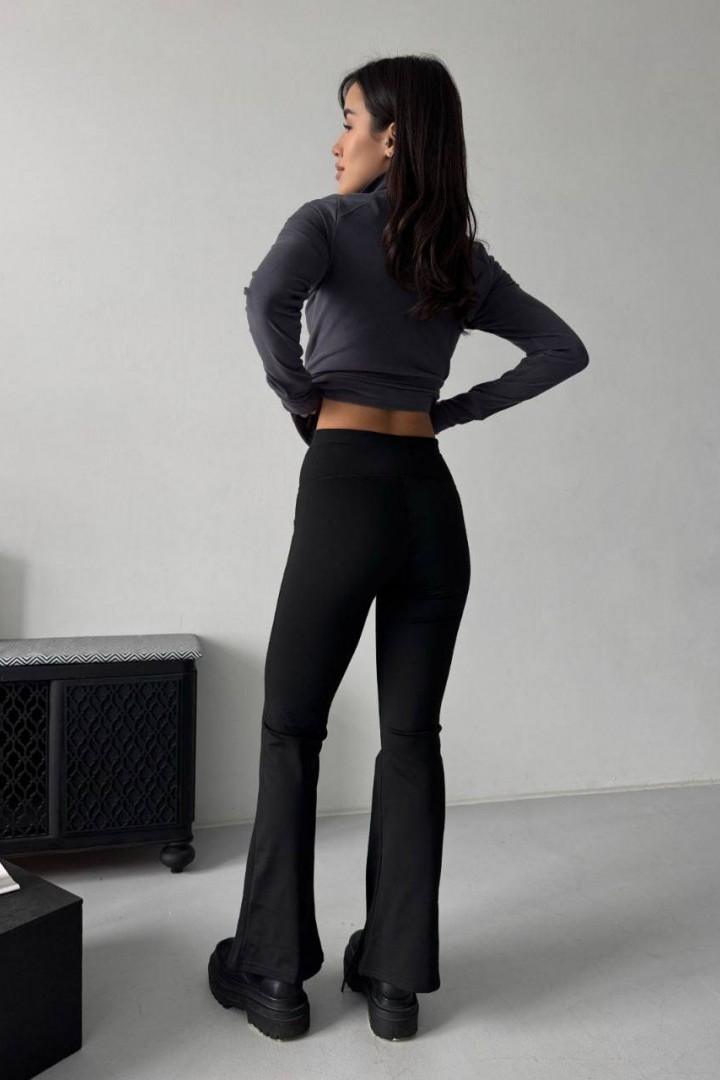 Брюки клеш с корсетным поясом MIK-2673A330