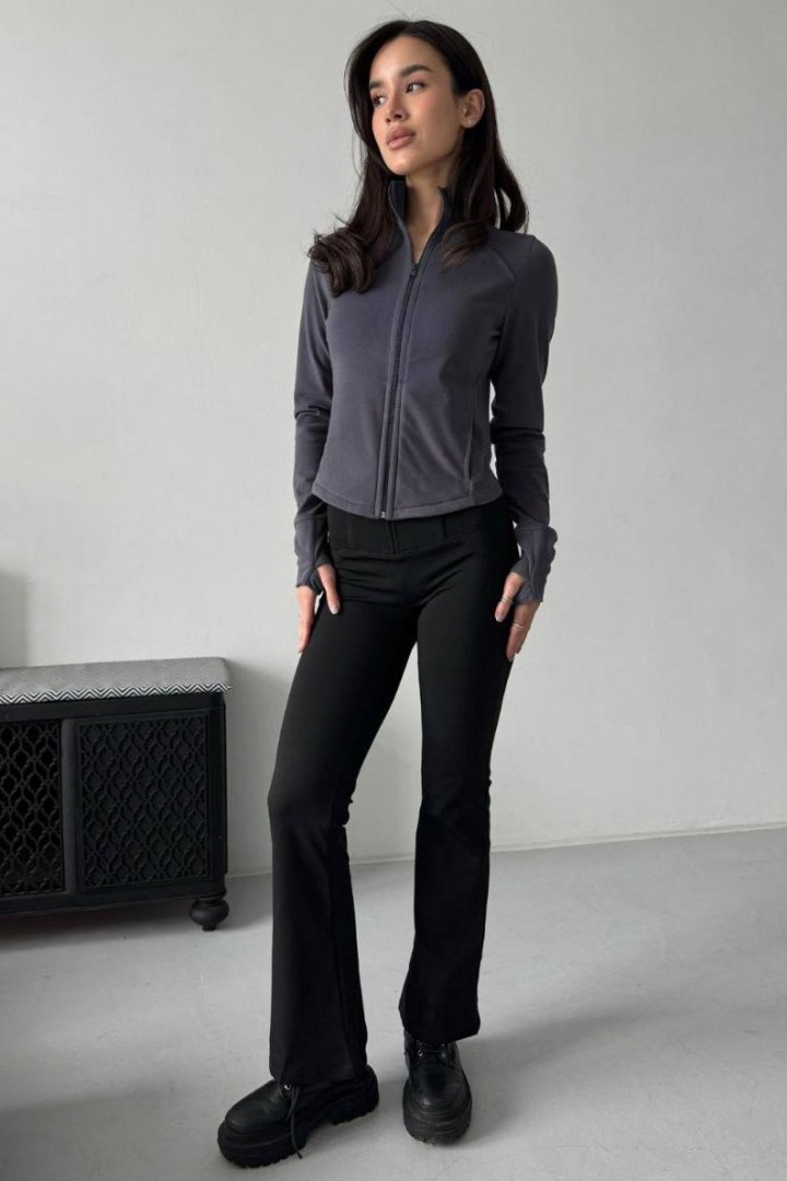 Брюки клеш с корсетным поясом MIK-2673A330