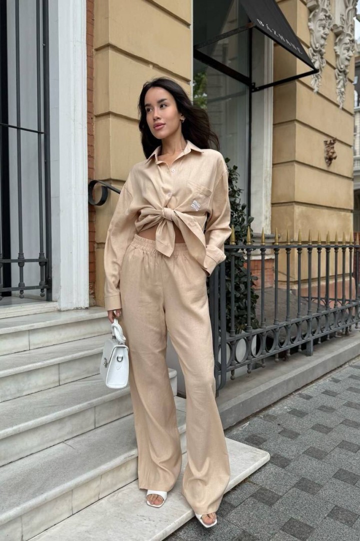 Свободная рубашка и брюки прямого кроя MIK-8072A670