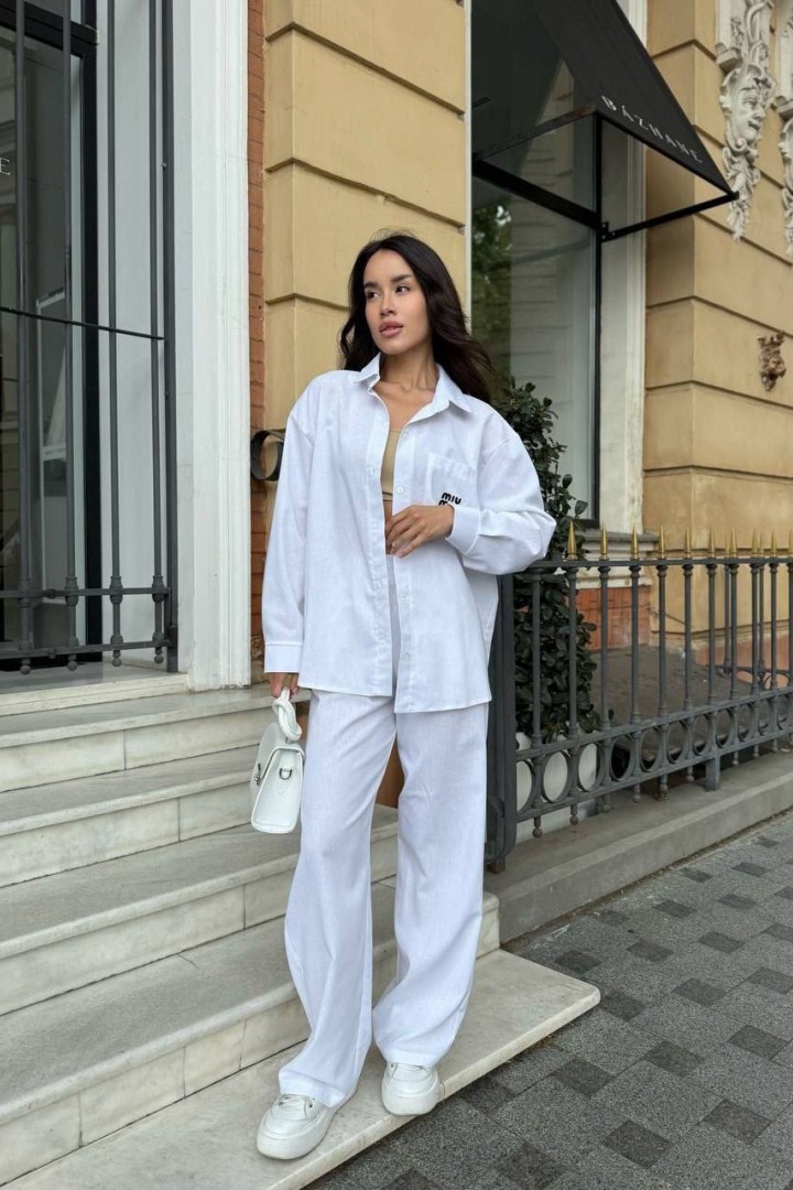 Свободная рубашка и брюки прямого кроя MIK-8072A670