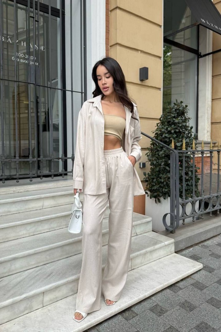 Свободная рубашка и брюки прямого кроя MIK-8072A670