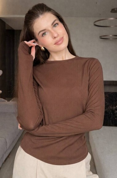 Однотонный лонгслив MIK-4229A190 Однотонный лонгслив MIK-4229A190