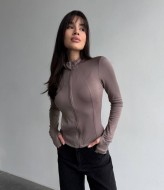 Приталенная кофта с карманами MIK-3124A370