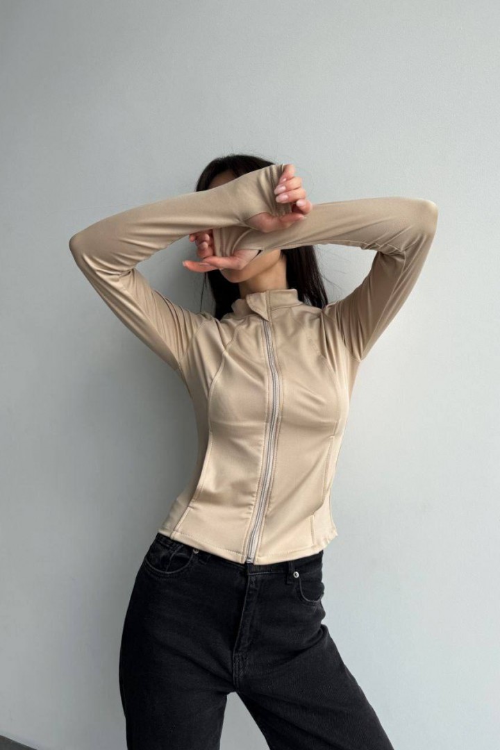 Приталенная кофта с карманами MIK-3124A370