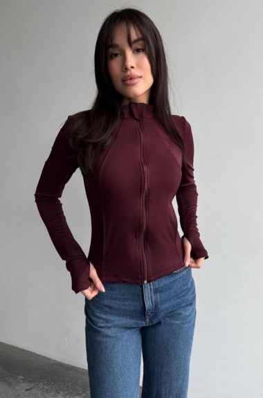 Приталенная кофта с карманами MIK-3124A370