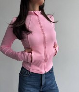 Приталенная кофта с карманами MIK-3124A370