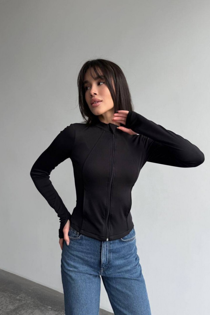 Приталенная кофта с карманами MIK-3124A370