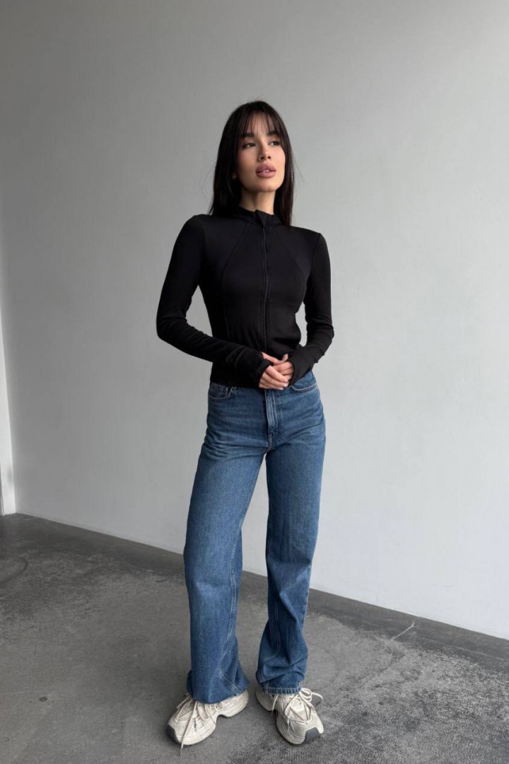 Приталенная кофта с карманами MIK-3124A370