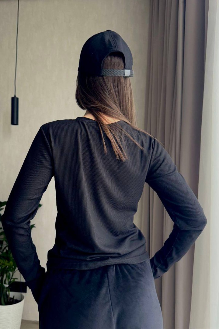 Стильный лонгслив с накатом MIK-4265A230