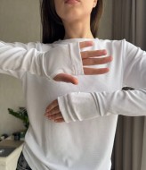 Стильный лонгслив с накатом MIK-4265A230