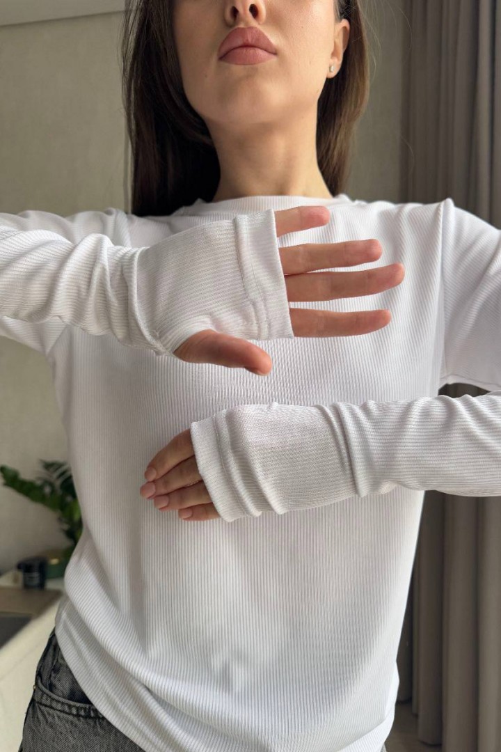 Стильный лонгслив с накатом MIK-4265A230