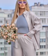 Костюм с широкими штанами и рубашкой VL-933A750