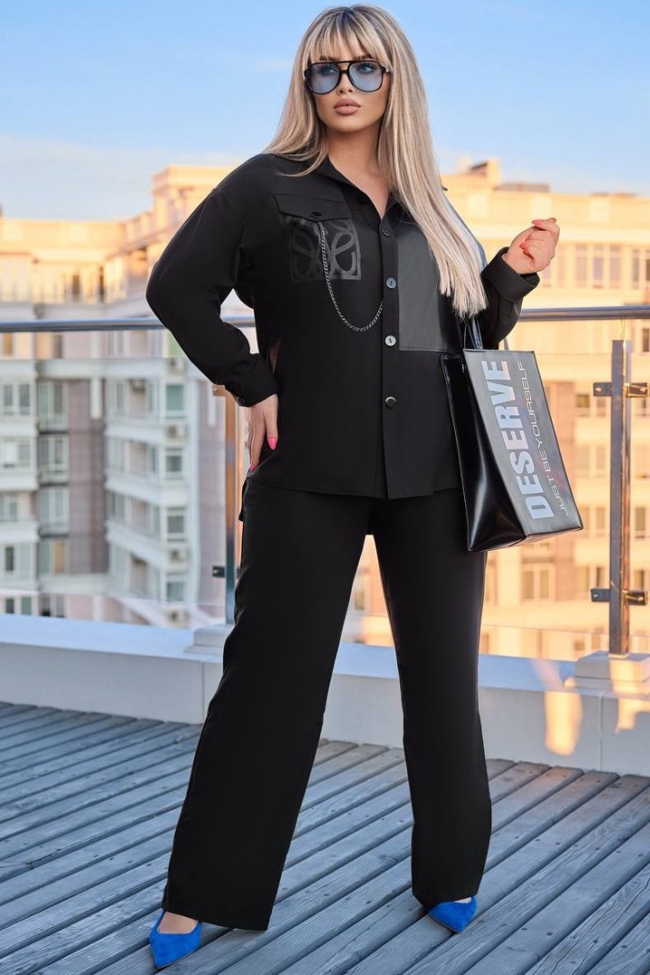 Женский черный костюм VL-923A770