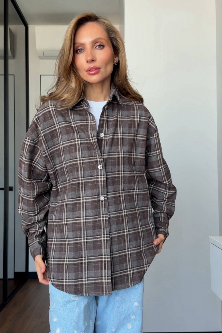 Рубашка с поясом BLO-928A530