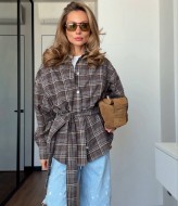 Рубашка с поясом BLO-928A530