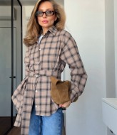 Рубашка с поясом BLO-928A530