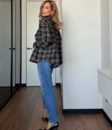 Рубашка с поясом BLO-928A530