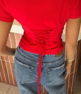 Футболка со шнуровкой SP-408A310