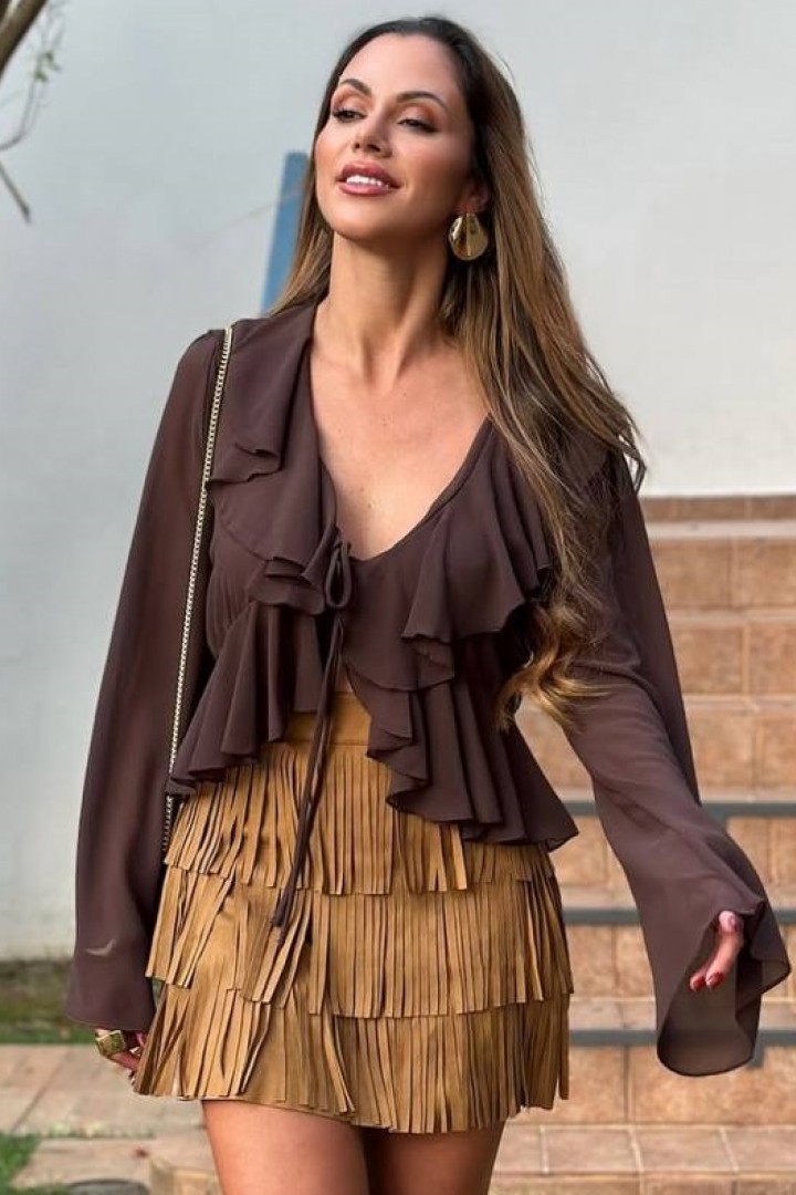 Блузка з воланами BOT-288A359