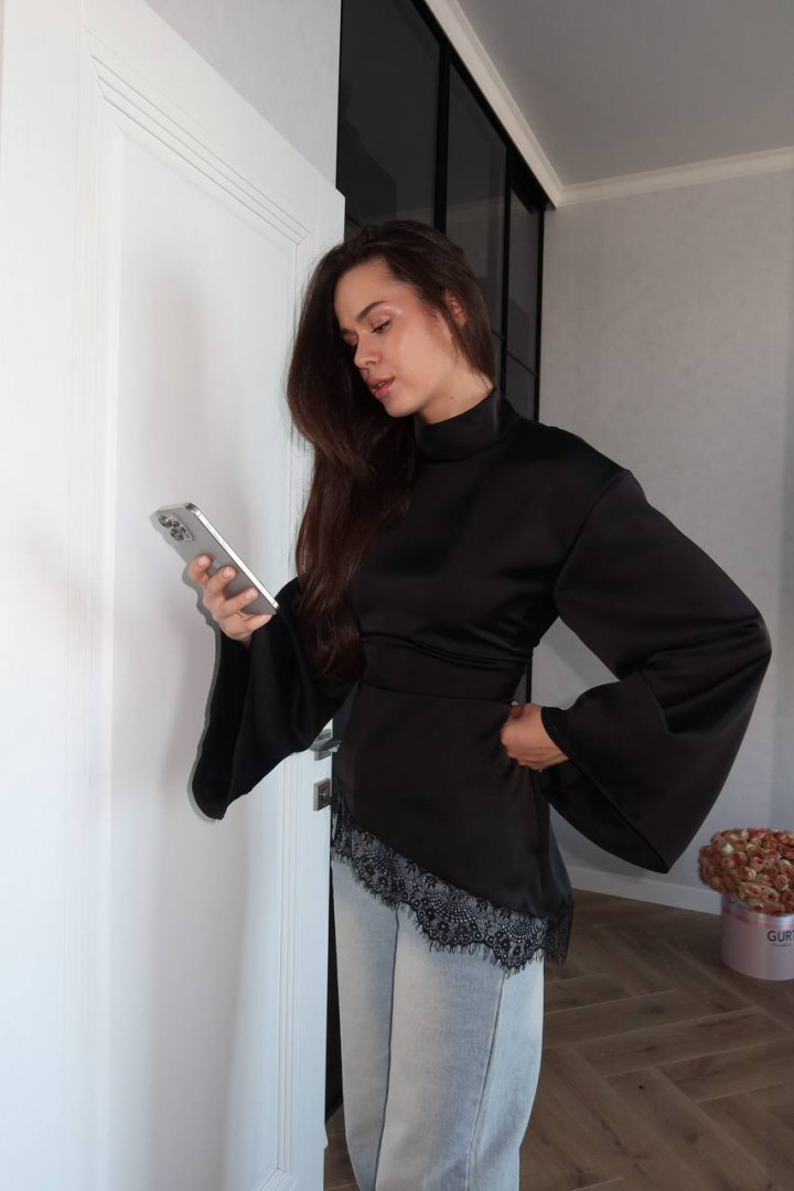 Блуза с кружевом TOR-2618A450