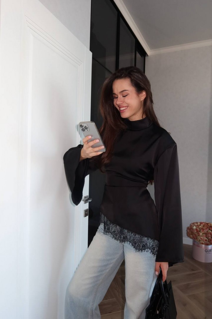 Блуза с кружевом TOR-2618A450