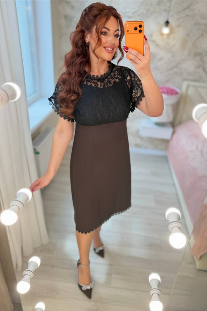 Комбинированное платье MA-N2194A750