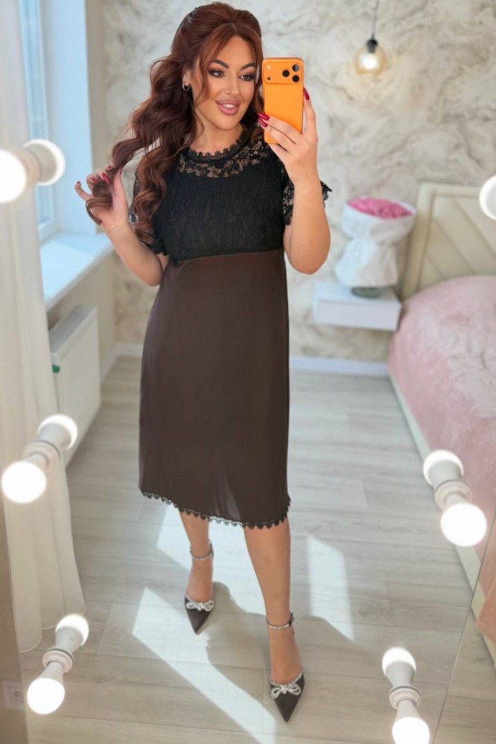 Комбинированное платье MA-N2194A750