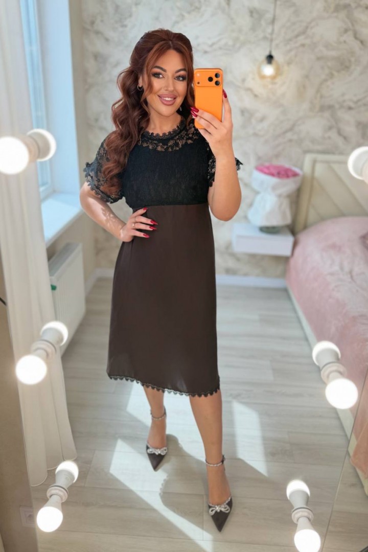 Комбинированное платье MA-N2194A750