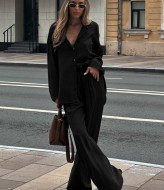 Женский брючный костюм с широкими брюками  IN-912A600