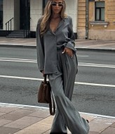 Женский брючный костюм с широкими брюками  IN-912A600