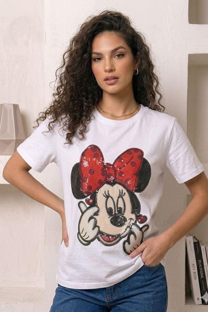 Футболка oversize с ярким принтом MIK-2762,2A380