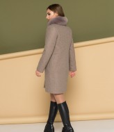 Пальто " Кетти" с натуральным мехом песца YO-2308.5A500