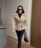 Котонова куртка з паском CRY-1314A850