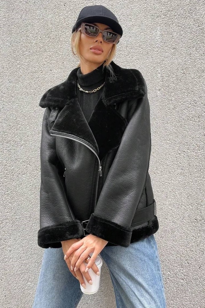 Дубленка из эко кожи  ZL-259A1600