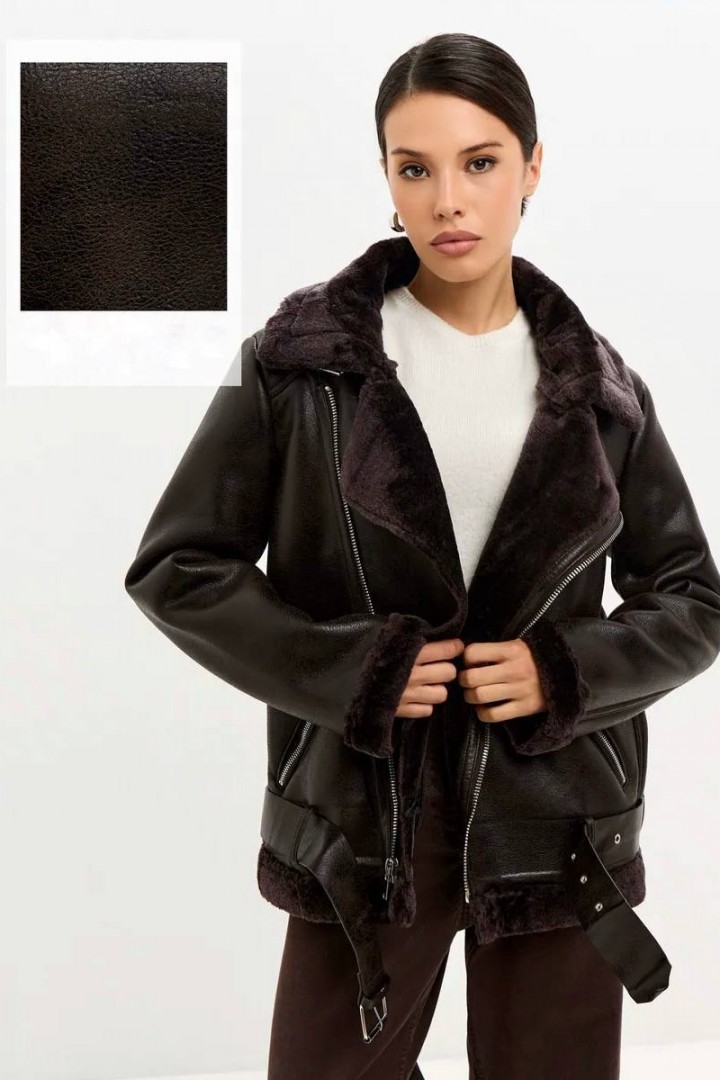 Дубленка из эко кожи  ZL-259A1600